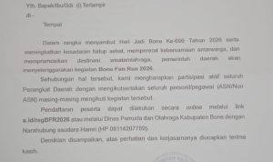 Beredar Surat Sekda Bone Ajak ASN Ikut Lari, Kadis Kominfo: Tidak Dibayar